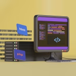 Sunucu ve hosting altyapısını simgeleyen 3D izometrik illüstrasyon - Punycode ve domain yönetimi